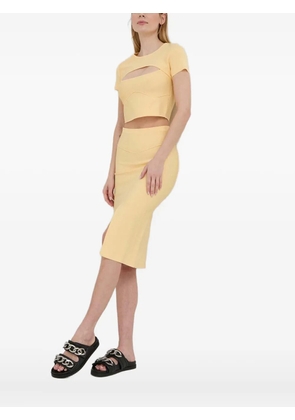 Patrizia Pepe cutout short-sleeve top - Yellow