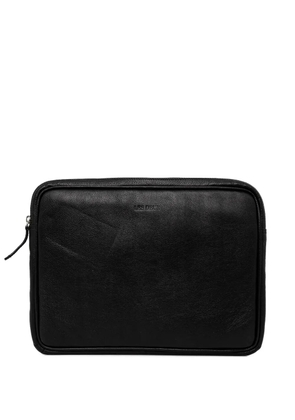 Les Deux sleek leather laptop bag - Black