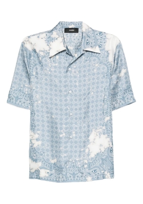 AMIRI paisley-patterned silk shirt - Blue