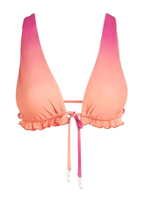 Karl Lagerfeld ombré triangle bikini top - Pink
