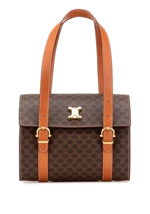 Celine Pre-Owned 1997 Macadam Coated Canvas Triomphe Blason handbag - Brown