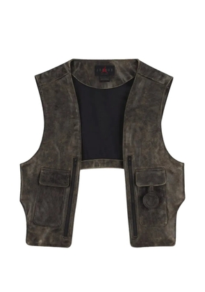 Jordan x J Balvin leather vest - Brown