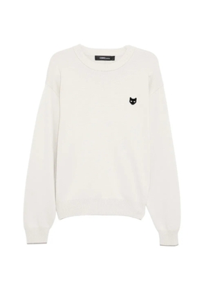 SONGZIO panther-embroidered sweater - Neutrals