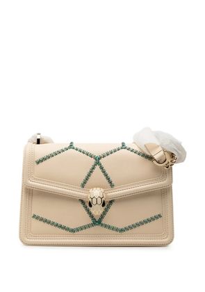 Bvlgari Pre-Owned 2010-2026 Leather Serpenti Forever Whipstitched shoulder bag - Brown