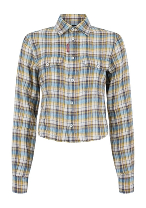 DSQUARED2 check-pattern shirt - Blue