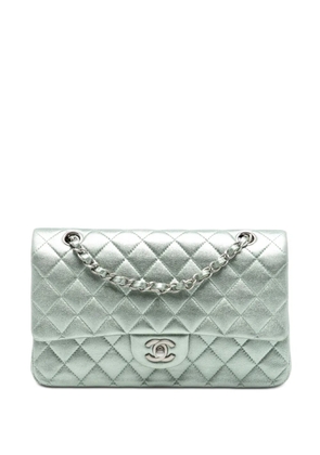 CHANEL Pre-Owned 2010-2011 Medium Classic Metallic Lambskin Double Flap shoulder bag - Green