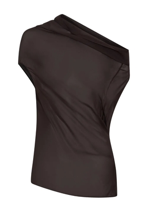 Nicholas Ryanne asymmetrical draped top - Brown