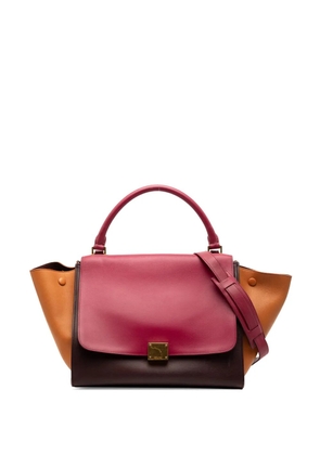 Celine Pre-Owned 2014 Medium Tricolor Leather Trapeze satchel - Red