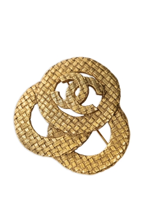 CHANEL Pre-Owned CC brooch - Gold