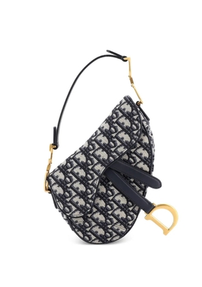Christian Dior Pre-Owned Saddle Handbag Oblique Canvas Mini shoulder bag - Blue