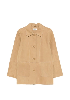 P.A.R.O.S.H. Minuetto panelled suede coat - Neutrals