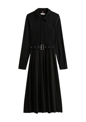 Tommy Hilfiger belted pleated midi dress - Black