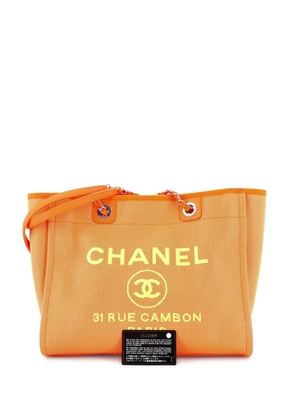 CHANEL Pre-Owned Deauville NM Mixed Fibers Small tote bag - Orange