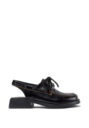 Camper Dana lace-up leather mules - Black