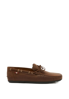 Bally Clay tie-detail boat shoes - Brown