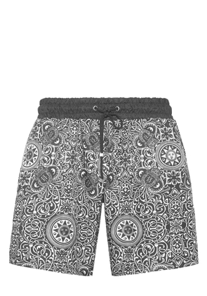 Billionaire graphic-print swim shorts - Black