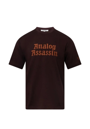 Blackjack embroidered-detail T-shirt - Brown