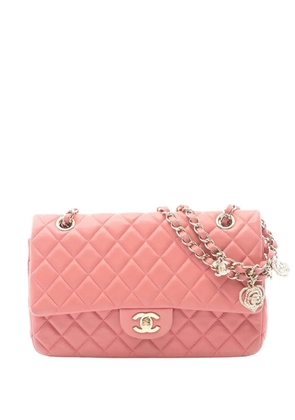 CHANEL Pre-Owned 2014 Medium Lambskin Valentine Heart Charms Single Flap shoulder bag - Pink