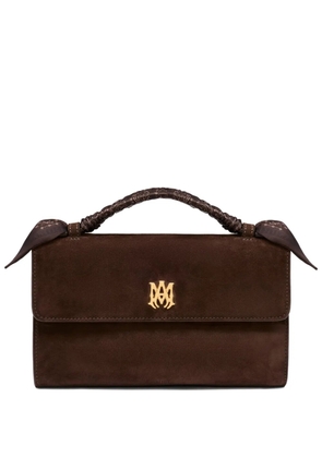 AMIRI logo-plaque handle pouch bag - Brown