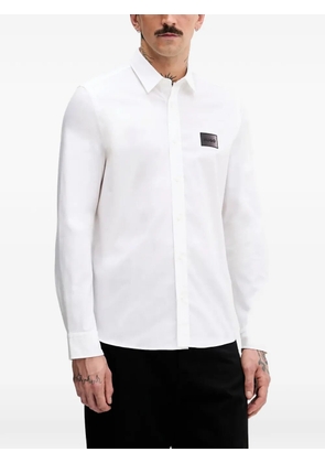 HUGO logo-patch button-up shirt - White
