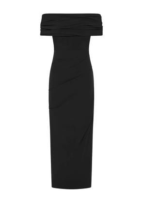 Rachel Gilbert Camille draped off-shoulder maxi dress - Black