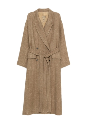 Uma Wang double-breasted belted coat - Brown