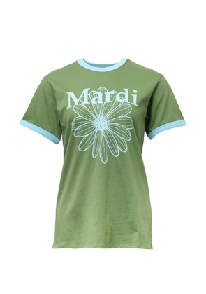 Mardi Mercredi Les Petites flower ringer T-shirt - Green