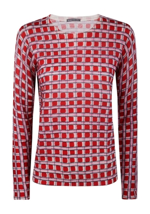 IN BED WITH YOU geometric-print wool sweater - Red