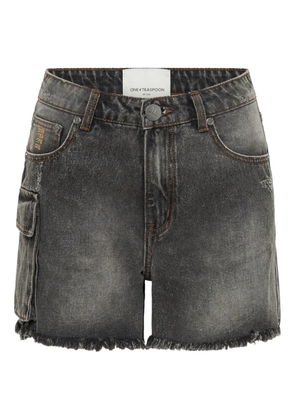 One Teaspoon Legends frayed cargo shorts - Grey