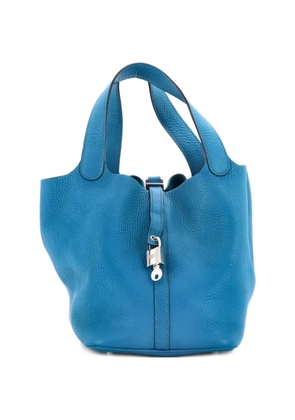 Hermès Pre-Owned Picotin Lock Bag Clemence MM bucket bag - Blue