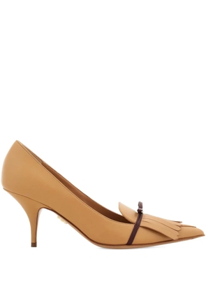 Ferragamo 70mm mini-bow detail pumps - Brown