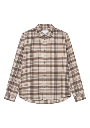 Les Deux checked button-fastening shirt - Brown