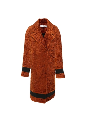 Victoria Beckham V-neck long-sleeve coat - Brown