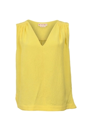 Marni Pre-Owned jacquard ruched top - Yellow