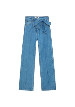 MSGM high-waisted tie-waist jeans - Blue