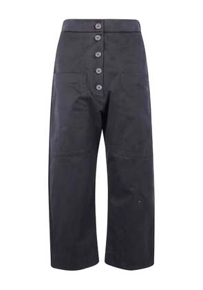 Studio Nicholson Brinson button-front patch-pocket trousers - Black