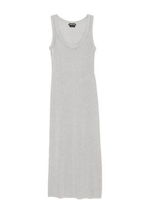 TOM FORD sequin-embellished ribbed dress - Grey