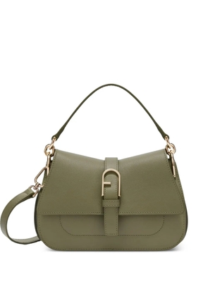 Furla mini Flow Arch-buckle leather tote bag - Green