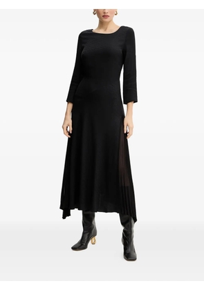 Karl Lagerfeld pleated midi dress - Black