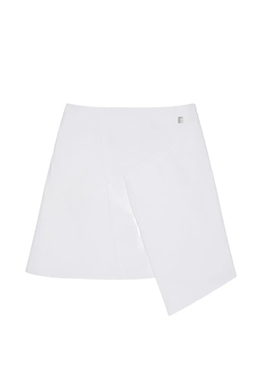 Givenchy asymmetric-hem logo-plaque mini skirt - White