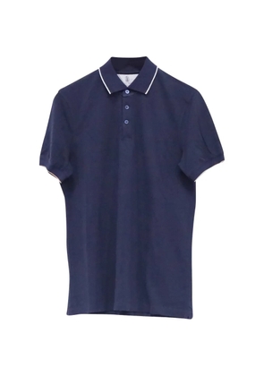 Brunello Cucinelli Vintage cotton polo shirt - Blue