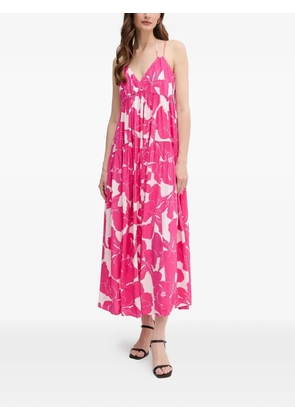 Marc Aurel floral-print V-neck maxi dress - Pink