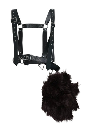 Noir Kei Ninomiya faux-leather harness vest - Black
