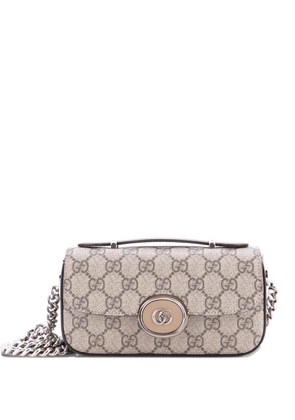 Gucci Pre-Owned Petite GG Flap GG Coated Canvas Mini shoulder bag - Grey