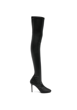 Courrèges Pre-Owned Oblique knee-high boots - Black