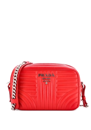 Prada Pre-Owned Camera Bag Diagramme Quilted Leather Small crossbody bag - Red