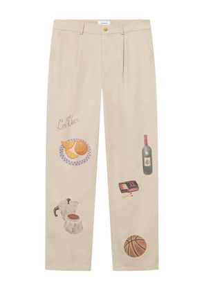 Les Deux design-print trousers - Neutrals