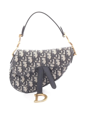 Christian Dior Pre-Owned 2010-2026 Mini Oblique Canvas Saddle Bag handbag - Brown