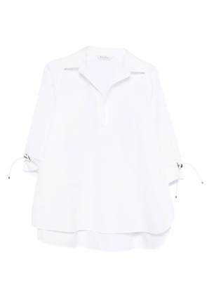 Max Mara drawstring layered blouse - White