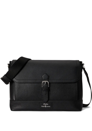 Polo Ralph Lauren logo-detail buckle messenger bag - Black